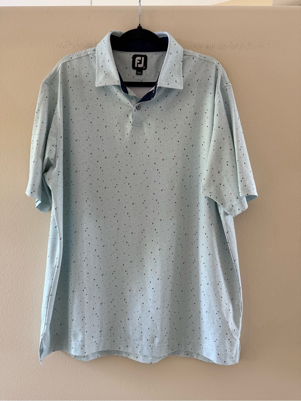 FootJoy Men’s Light Blue Speckled Golf Polo